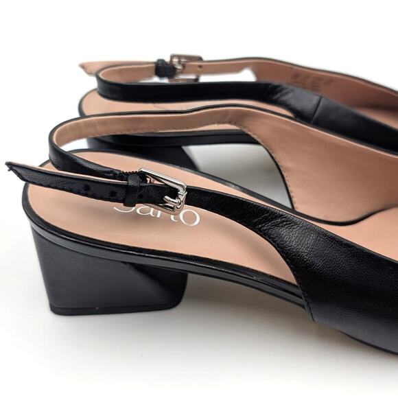 Franco Sarto Jacer Block Heel Slingback Pump Women's Black Size US8M EU38.5 - Picture 10 of 11